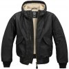 Bunda bomber s kožušinou Brandit s kapucňou CWU Čierna 5XL