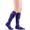 SIGVAROS MICROFIBER SHADES lýtkové ponožky pre ženy Farba: Purple Argyle, Veľkosť: A