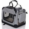 BestPet Sivá látková prepravka pre psa - kennel S 57x42x44 cm