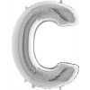 Nafukovací balónik písmeno C strieborné 102 cm - Grabo