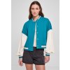 Ladies Oversized 2 Tone College Terry watergreen whitesand