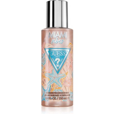 Guess Destination Miami Vibes parfémovaný telový sprej s trblietkami pre ženy 250 ml