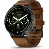 Garmin Venu 4 (45 mm) Slate / Černý silikonový řemínek a Hnědý kožený řemínek, EU 010-03014-03