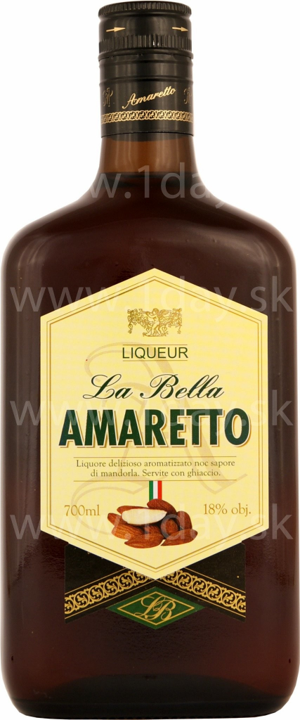 Amaretto La Bella 18% 0,7 l (čistá fľaša)