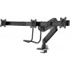 NEOMOUNTS BY NEWSTAR Monitor Triple-Deskmount with crossbar 17-24inch Full Motion Gasspring Tilt Rotate Swivel Grommet/Clamp black