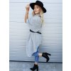 Fashionweek Taliansky dlhý teplý sveter, vesta originálny strih MF8 / F305 šedá