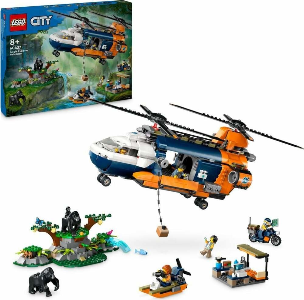 LEGO® City 60437 Helikoptéra na prieskum džungle v základnom tábore