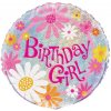 Fóliový balón Birthday Girl glitz 45cm