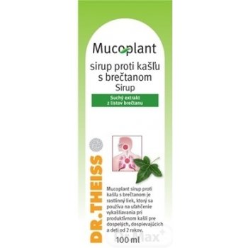 Mucoplant sirup proti kašľu s brečtanom sir.1 x 100 ml