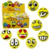 antistresová penová loptička emotikon 6 cm