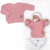 Baby Nellys Rastúci oversize pletený svetrík pre bábätko, staroružová Velikost koj. oblečení: 80/86 (12-18m)