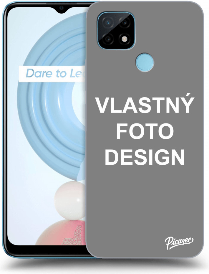 Púzdro Picasee silikónové Realme C21 - Vlastné design/motiv čierne