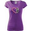 Nemecký ovčiak v srdci - Dámske tričko Pure - L ( Fialová )
