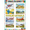 Omaľovánky Bestr A4 Civilné lietadlá