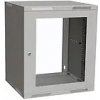 Solarix rozvádzač nástenný skladaný SENSA LITE 12U 450mm / dvere sklo / RAL 7035 (SENSA-L-12U-545-11-G)