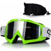 MOTOCYKLOVÉ OKULIARE , FLUO ZRKADLOVÉ SKLO PRE MOTOR, CROSS, ŠTVORKOLKA