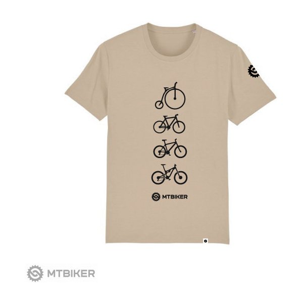 Pánske tričko MTBiker Bike History tričko hnedé