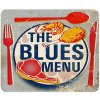 Ceduľa The Blues Menu 30x30 cm Plechová tabuľa