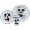Detský plastový riad Mickey Mouse Baby Blue Premium (tanier, miska, pohár), 10495