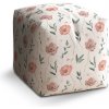 Sablio Taburet Kocka Romantické pryskyřníky: 40x40x40 cm