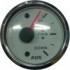 KUS Trim ukazovateľ, biely čiselník, nerezový rám 52 mm, 160 - 0 ohm pre závesné motory K-Y09123