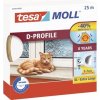 Tesa tape Tesnenie gumové profil D biele 25m