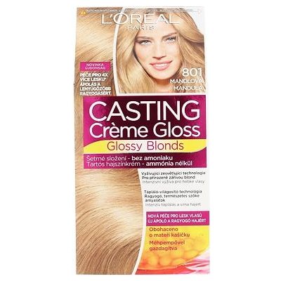 L'Oréal Paris Casting Creme Gloss Glossy Blonds barva na vlasy 48 ml odstín 801 Silky Blonde pro ženy