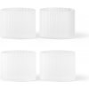 Ferm Living Poháre Ripple Frosted Low 200 ml – set 4 ks
