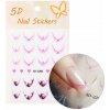 5D Nálepky na francúzsku manikúru French Pink Heart SD-2286