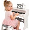 Biele plastové pianko QULKI s mikrofónom a MP3, 37 kláves