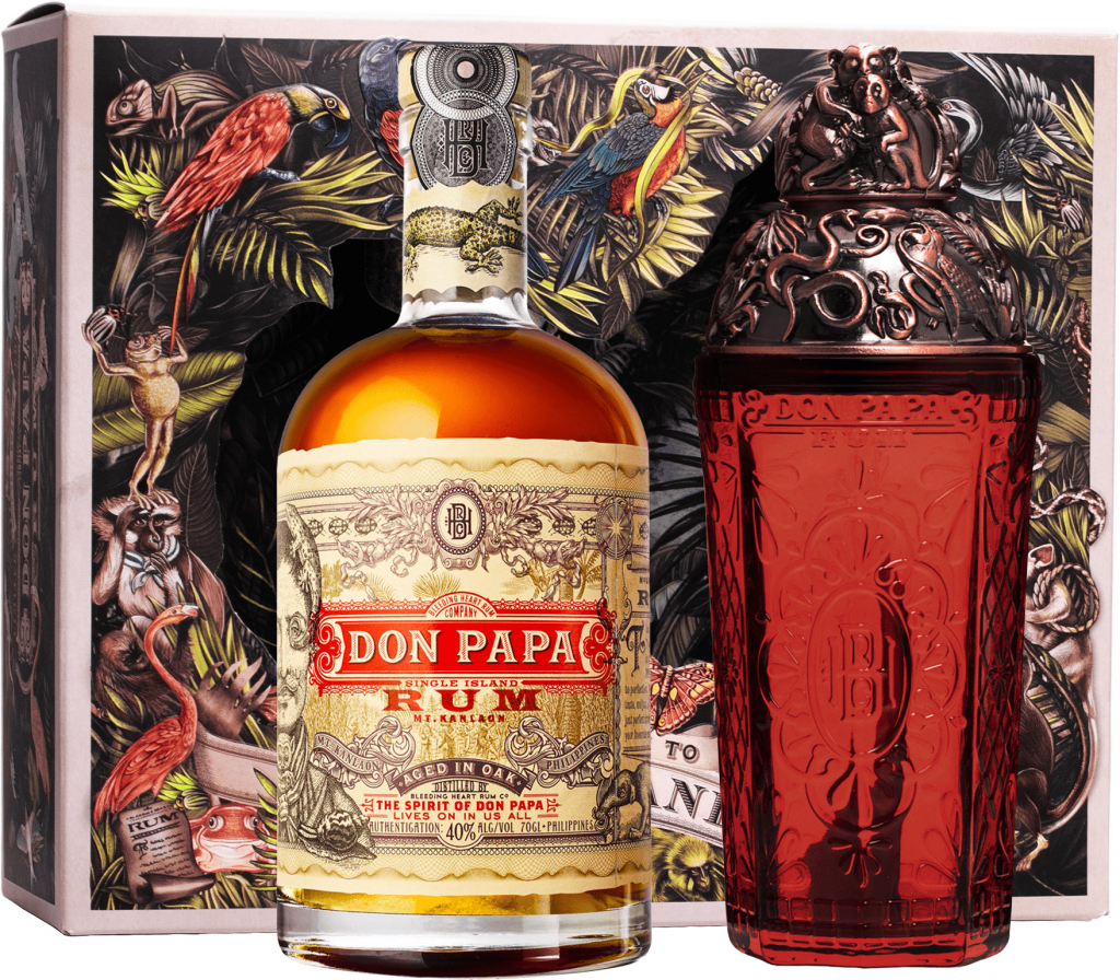 Don Papa 40% 0,7 l (darčekové balenie shaker)