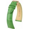 Kožený remienok Hirsch London L 04307042-7, zelený, aligátorová koža, dĺžka L, Quick Release