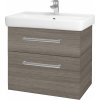 Dreja Kúpeľňová skrinka Q MAX SZZ2 70 - D25 Teak / Úchytka T03 / D25 Teak