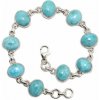 Nefertitis Larimar náramok striebro Ag 925 B543 NF59486 - 19 - 20 cm, 19 g