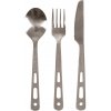 Lifeventure Knife Fork Spoon Set - Titanium