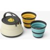 Sada riadov Sea to Summit Frontier UL Collapsible Kettle Cook Set 2P 3 Piece Farba: béžová