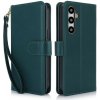 Multifunkčné peňaženkové puzdro Multi-card na Samsung Galaxy S25 5G - Zelená