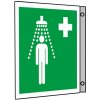 BZ PG813 Tabuľka praporková núdzová sprcha - plast 15x15 cm Zelená-Biela