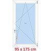 Soft Plastové okno 95x175 cm, otváravé a sklopné