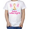 Fajntričko Kids Detské tričko - ŽIRAFA - Budem veľká ségra, Farba biela, Strih/ Variant UNISEX