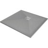 Mexen Stone+, štvorcová vanička z minerálneho kompozitu 100 x 100 cm, šedá-betónová, 44611010