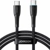JOYROOM SA32-CC3 opletený nabíjací a dátový kábel PD 60W USB-C/USB-C - na iPhone/iPad/MacBook/AirPods - 1 m - čierny - možnosť vrátiť tovar ZADARMO do 30tich dní