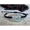 Alada beauty Shamballa náramek černý s nerezovým nekonečnem