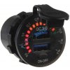 2x USB nabíjačka QC3.0, voltmeter s analógovou indikáciou do panelu