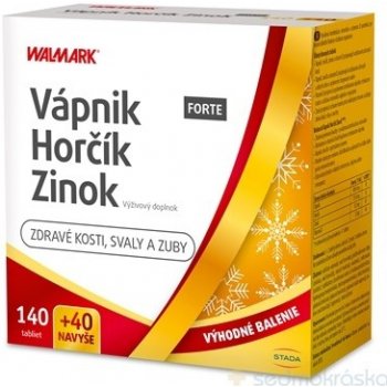 Walmark Vápnik Horčík Zinok FORTE PROMO 2020 180 tabliet od 7,8 € -  Heureka.sk