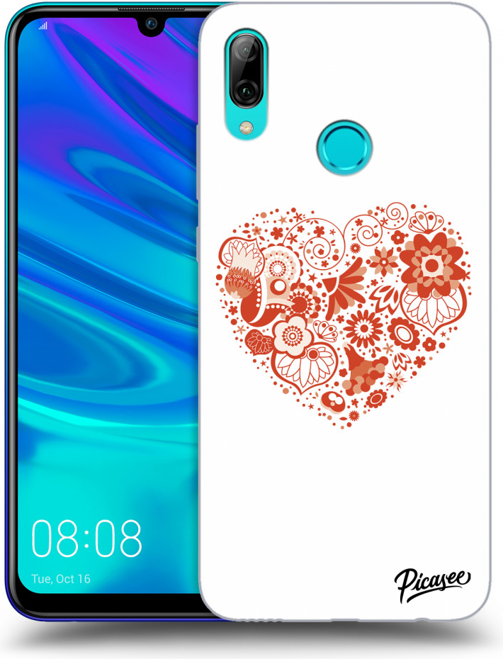 Púzdro Picasee silikónové Huawei P Smart 2019 - Big heart čiré