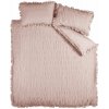 Ružové krepové obliečky na dvojlôžko 200x200 cm Seersucker Frill – Catherine Lansfield