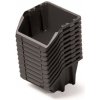 Prosperplast BINEER SHORT SET Plastové úložné boxy 10 kusov, 180x98x118mm, čierny KBISS12