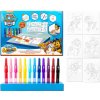 Súprava na maľovanie omaľovánka Labková patrola - 28 dielov