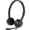 Slúchadlá Natec headphones with microphone CANARY, black